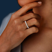 Troi Emerald Cut Eternity Ring