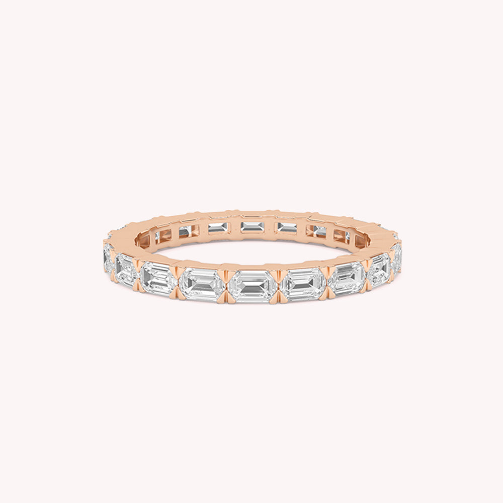 Troi Emerald Cut Eternity Ring