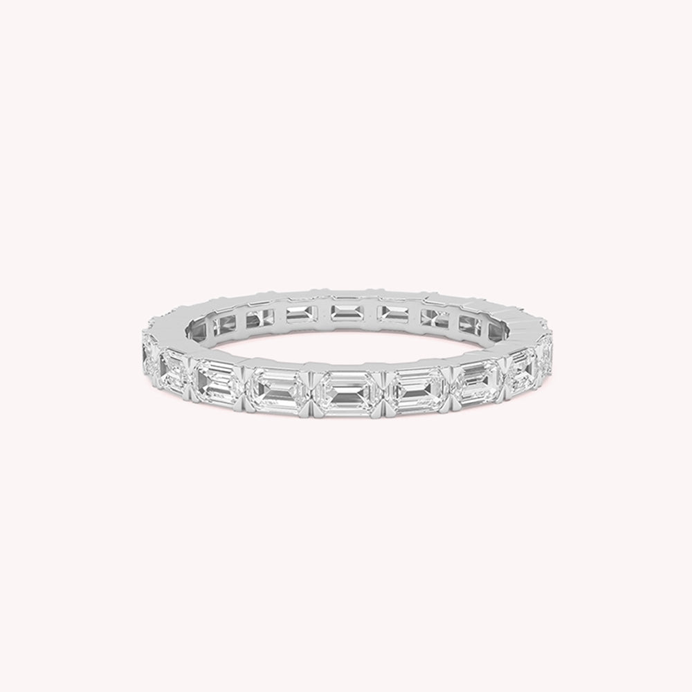 Troi Emerald Cut Eternity Ring