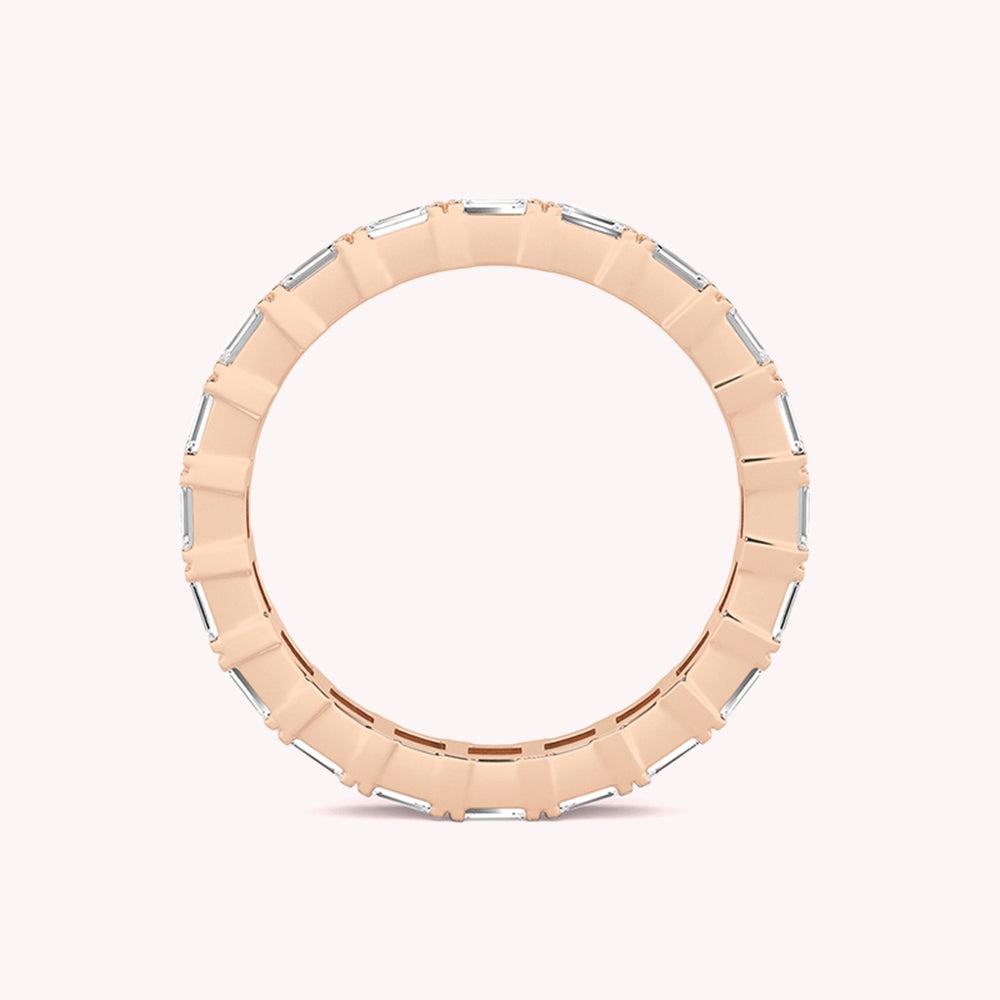 Troi Emerald Cut Eternity Ring