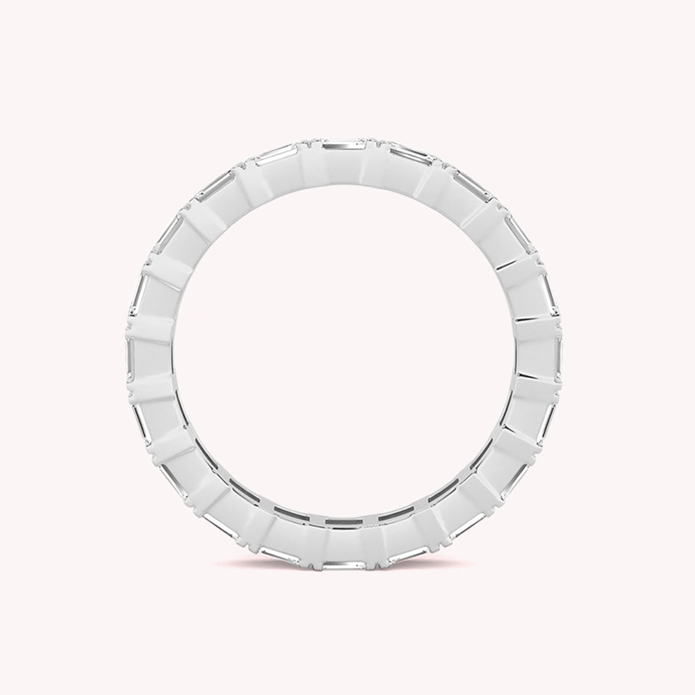 Troi Emerald Cut Eternity Ring