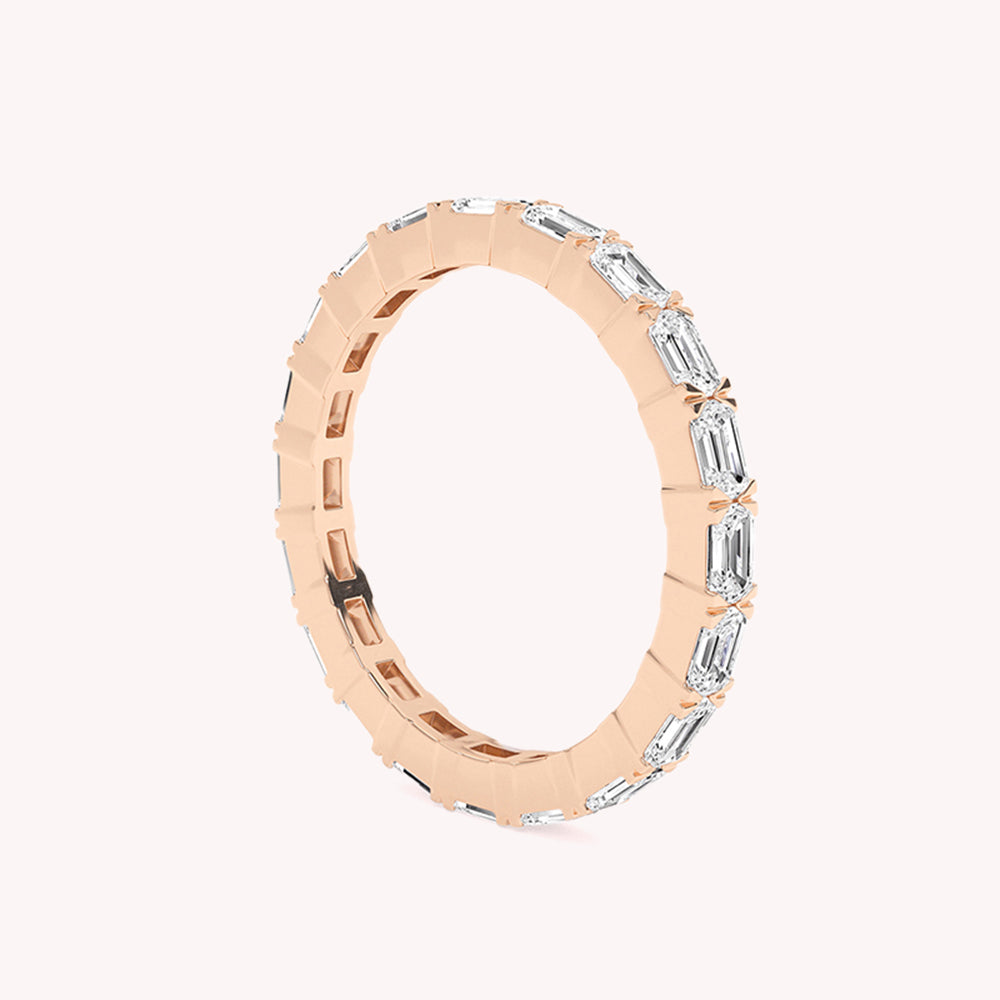 Troi Emerald Cut Eternity Ring