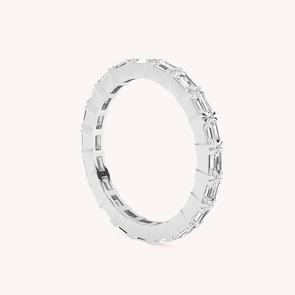 Troi Emerald Cut Eternity Ring