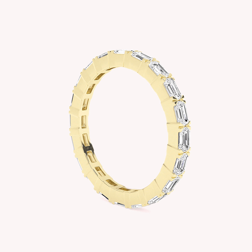 Troi Emerald Cut Eternity Ring
