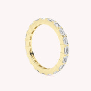 Troi Emerald Cut Eternity Ring