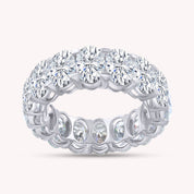 Full Eternity Oval Shape Ring In Lab Created Moissanite