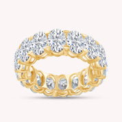 Full Eternity Oval Shape Ring In Lab Created Moissanite