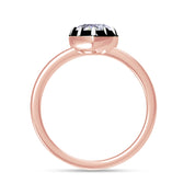 Solitaire Two Tone Heart Shape 6.5MM Lab Created Moissanite