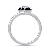 Solitaire Two Tone Heart Shape 6.5MM Lab Created Moissanite