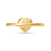Solitaire Two Tone Heart Shape 6.5MM Lab Created Moissanite