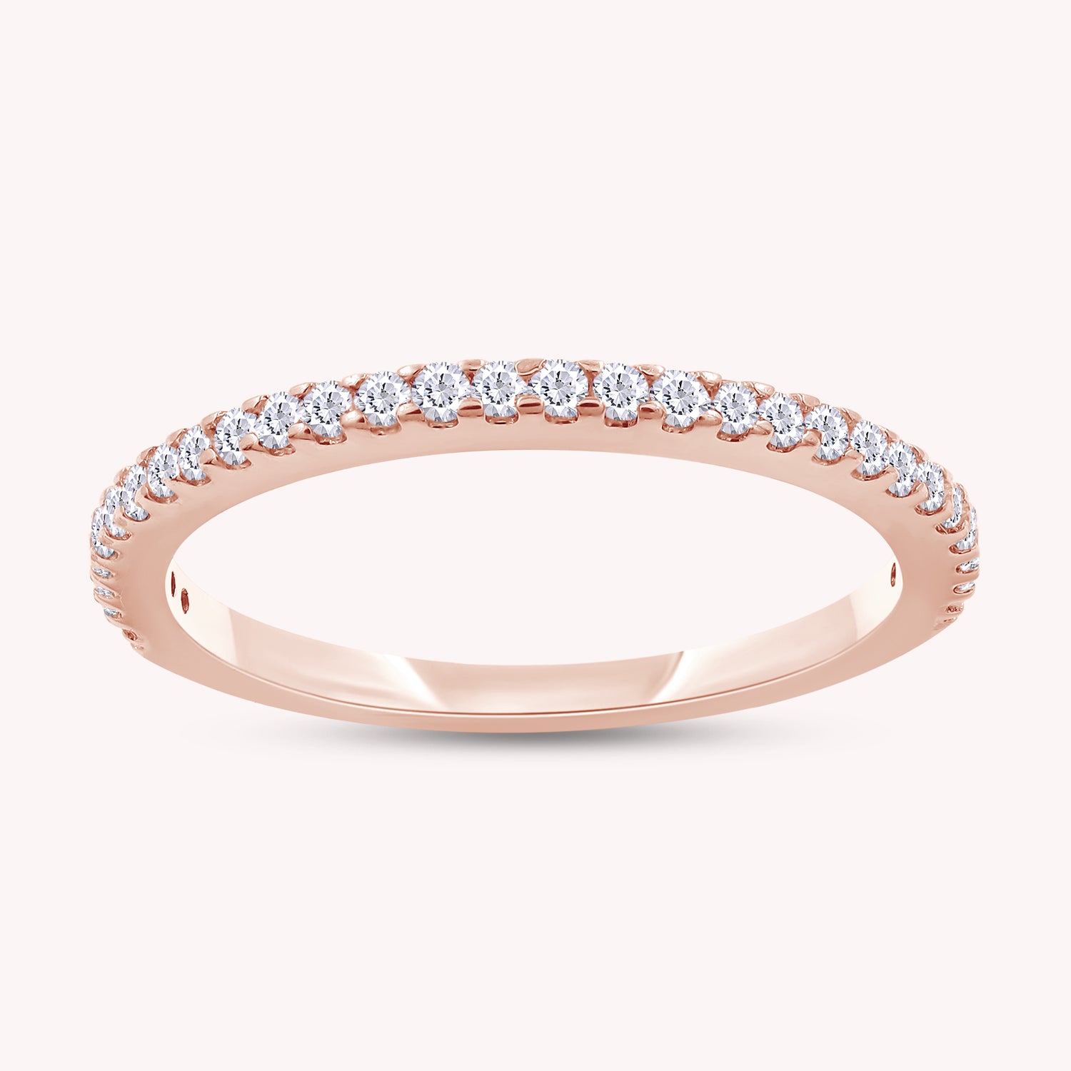 Semi Eternity Lab Created Moissanite 1.3MM Width Ring