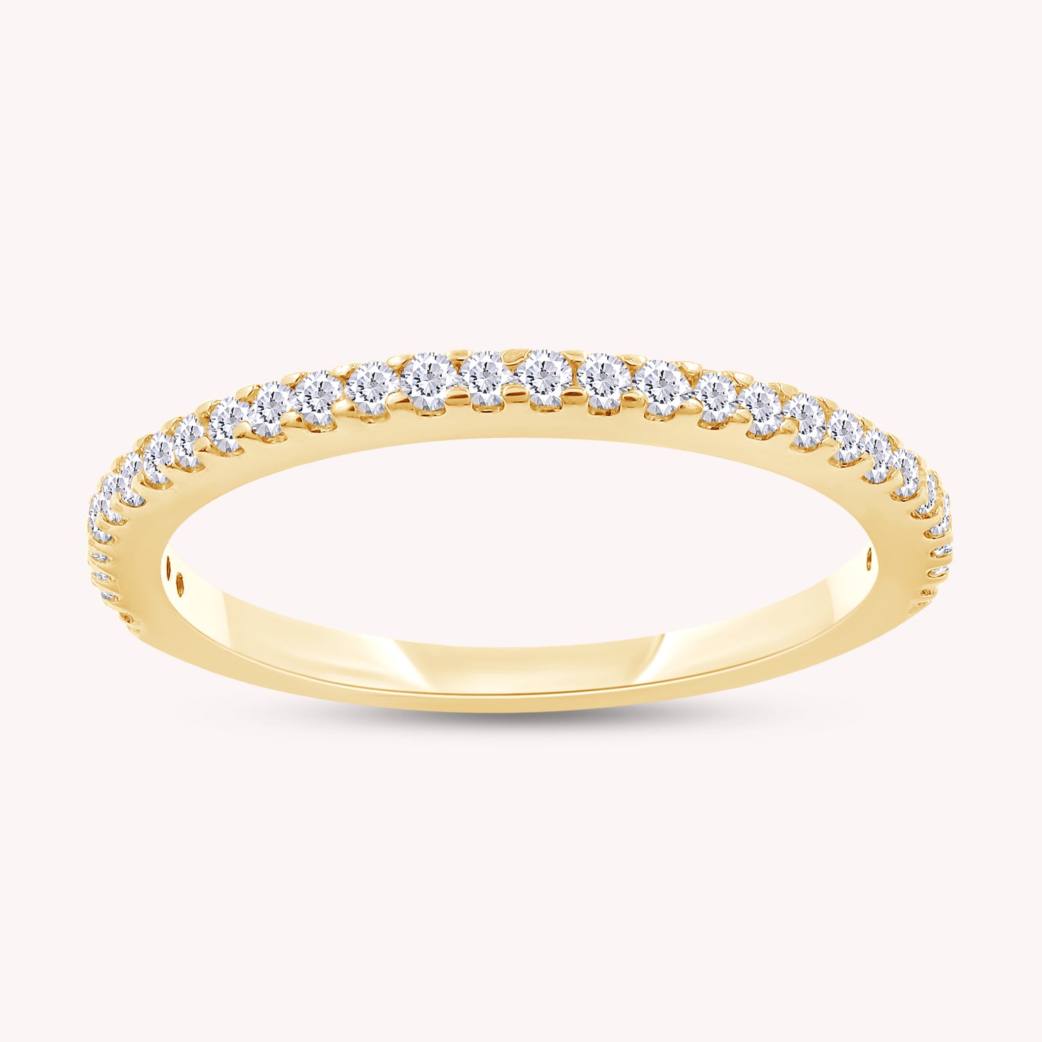 Semi Eternity Lab Created Moissanite 1.3MM Width Ring