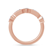 Half Eternity Ring Multi Shape Lab Created Moissanite 2MM Width