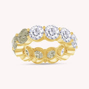 Half And Half Eternity Ring Lab Created Moissanite
