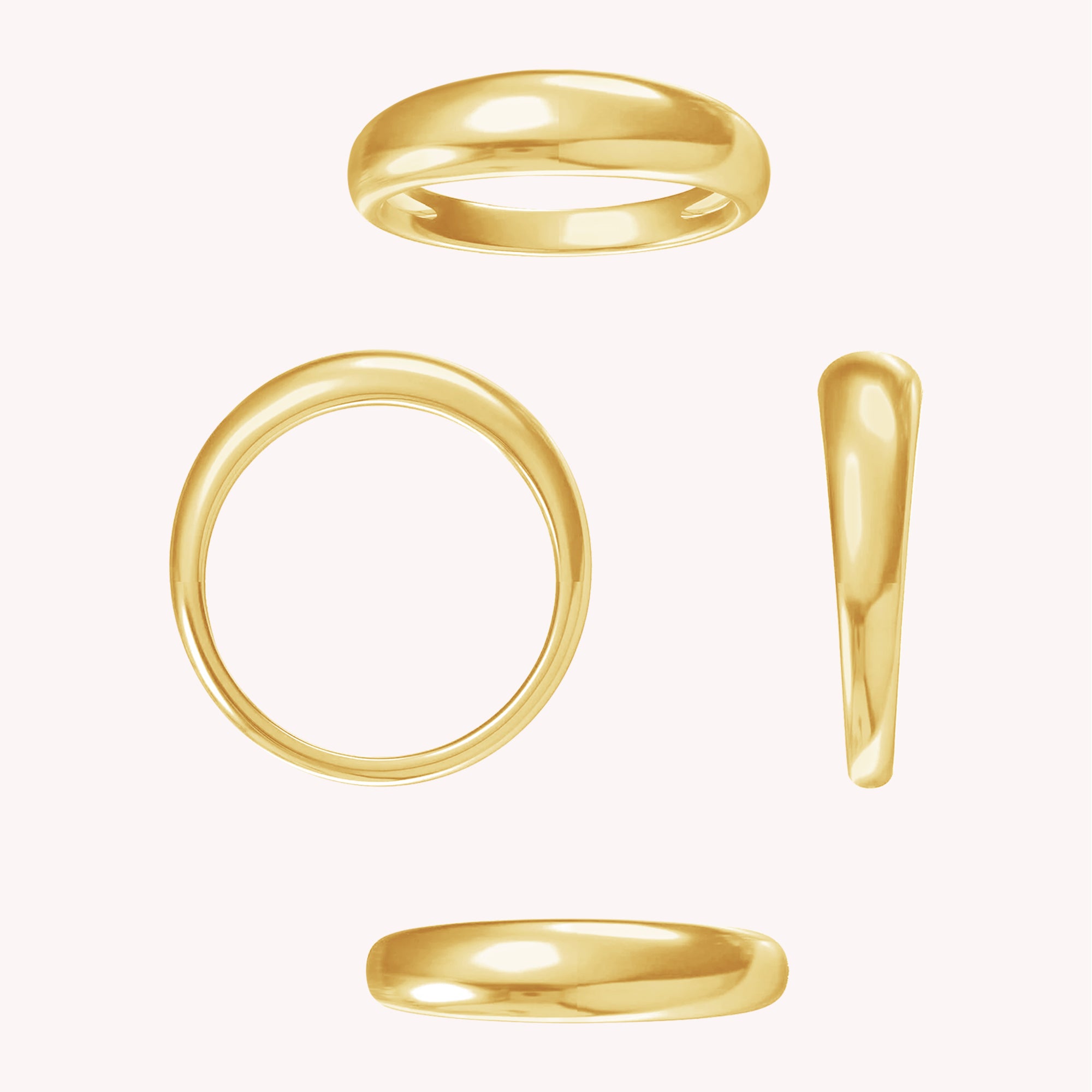 Plain Dome Stackable Ring width 3.5MM