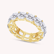 5MM Cushion Cut Lab Created Moissanite Full Eternity Ring