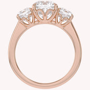 Classic Cushion Cut Lab Grown Diamond Ring | Three Stone Statement Jewelry