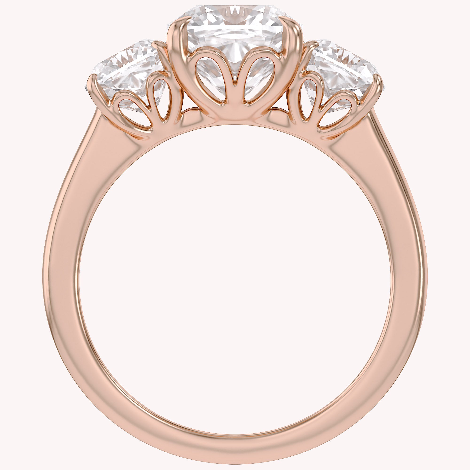 Classic Cushion Cut Lab Grown Diamond Ring | Three Stone Statement Jewelry