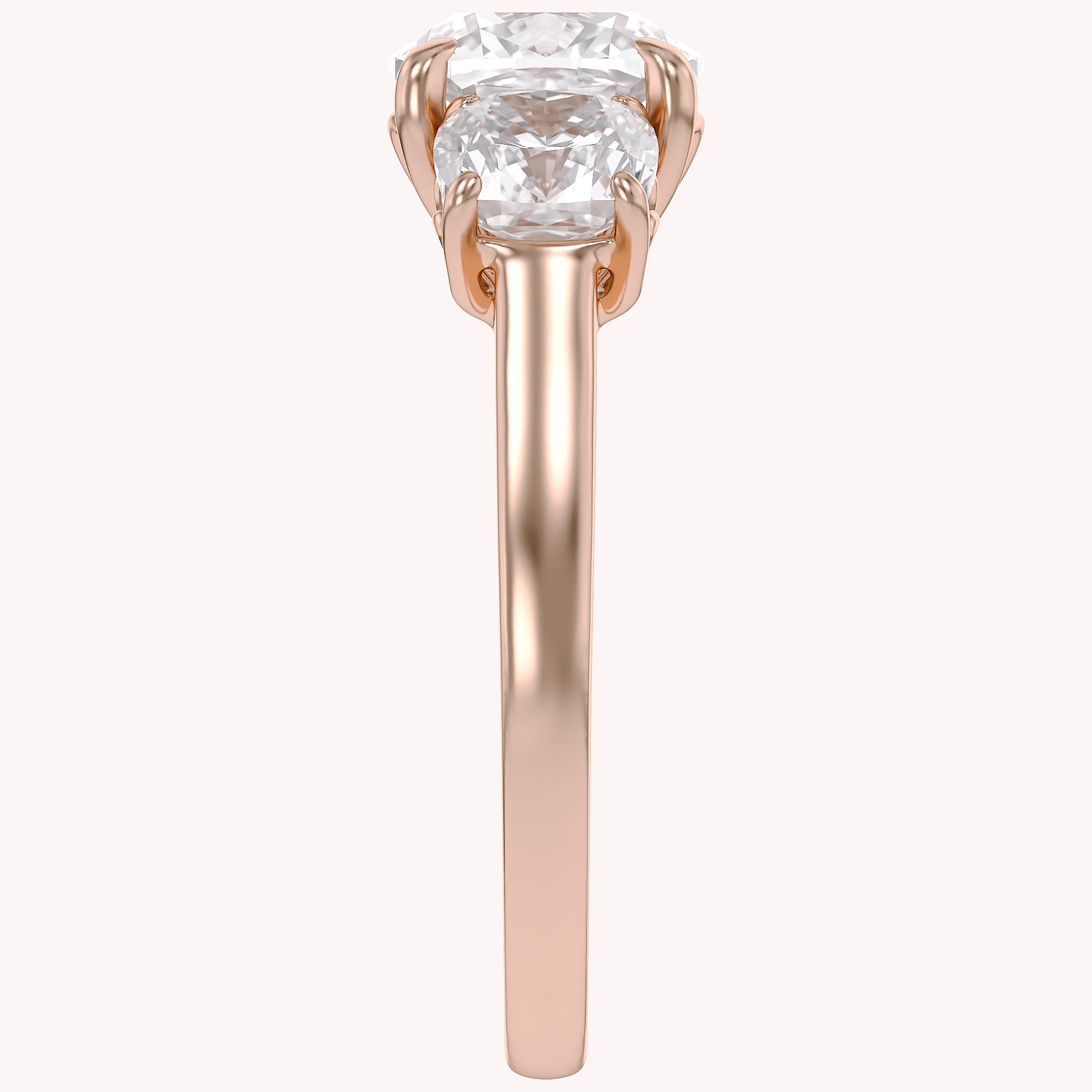 Classic Cushion Cut Lab Grown Diamond Ring | Three Stone Statement Jewelry