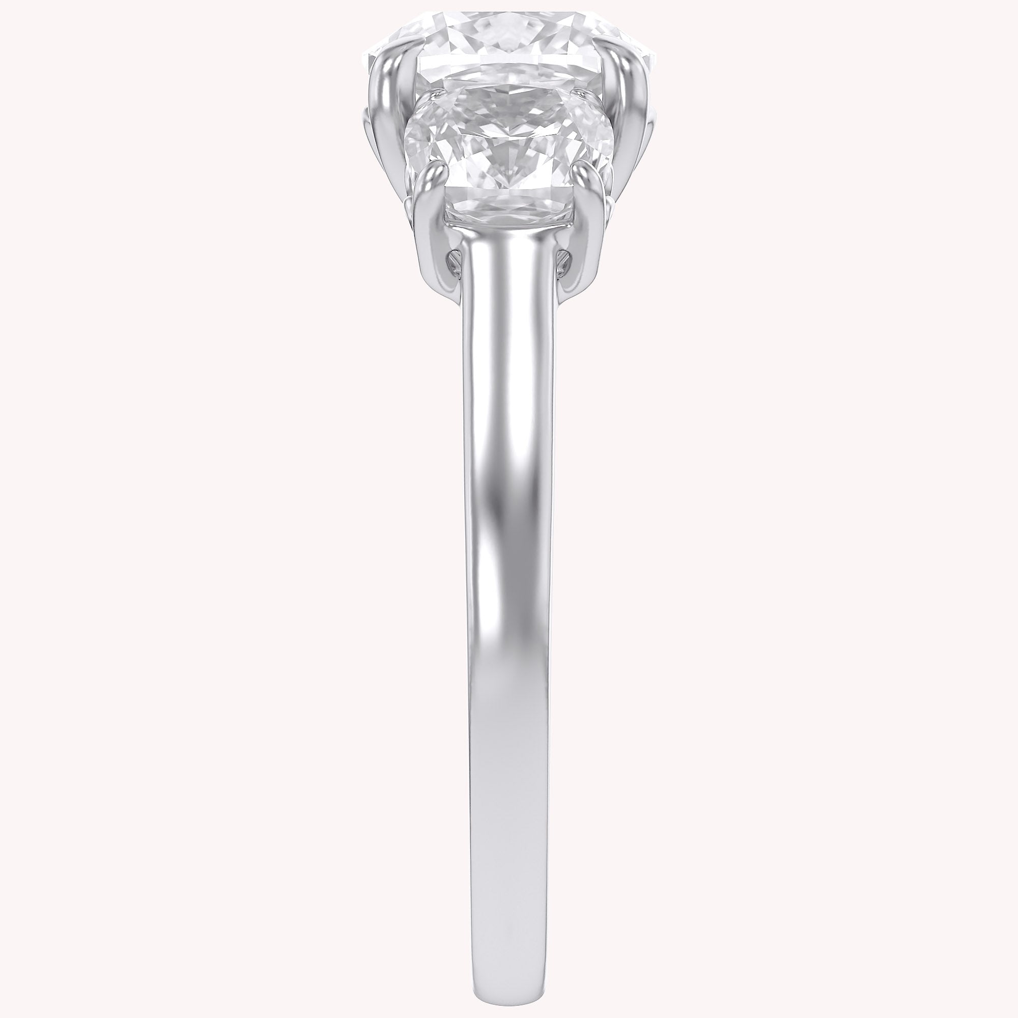 Classic Cushion Cut Lab Grown Diamond Ring | Three Stone Statement Jewelry