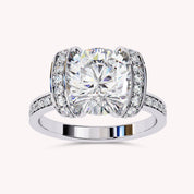 Round Brilliant Lab Grown Diamond Statement Ring with Prong Setting