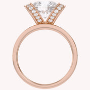 Round Brilliant Lab Grown Diamond Statement Ring with Prong Setting