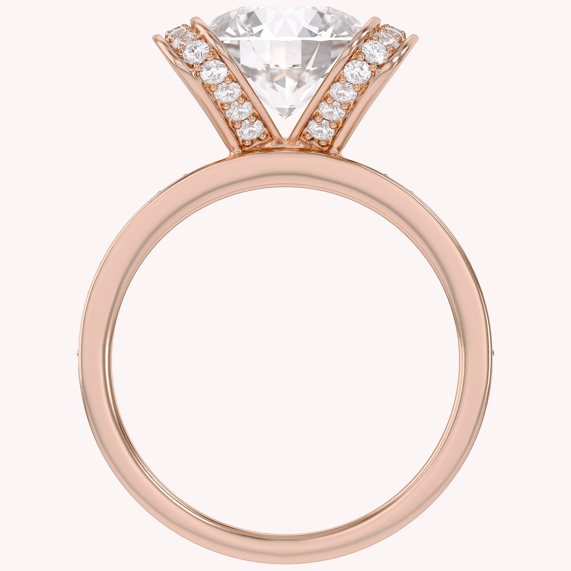 Round Brilliant Lab Grown Diamond Statement Ring with Prong Setting
