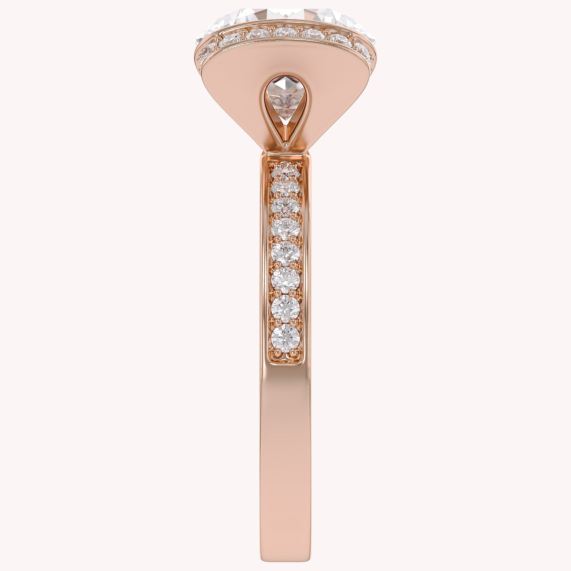 Round Brilliant Lab Grown Diamond Statement Ring with Prong Setting