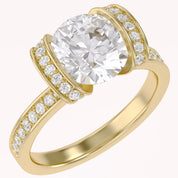 Round Brilliant Lab Grown Diamond Statement Ring with Prong Setting