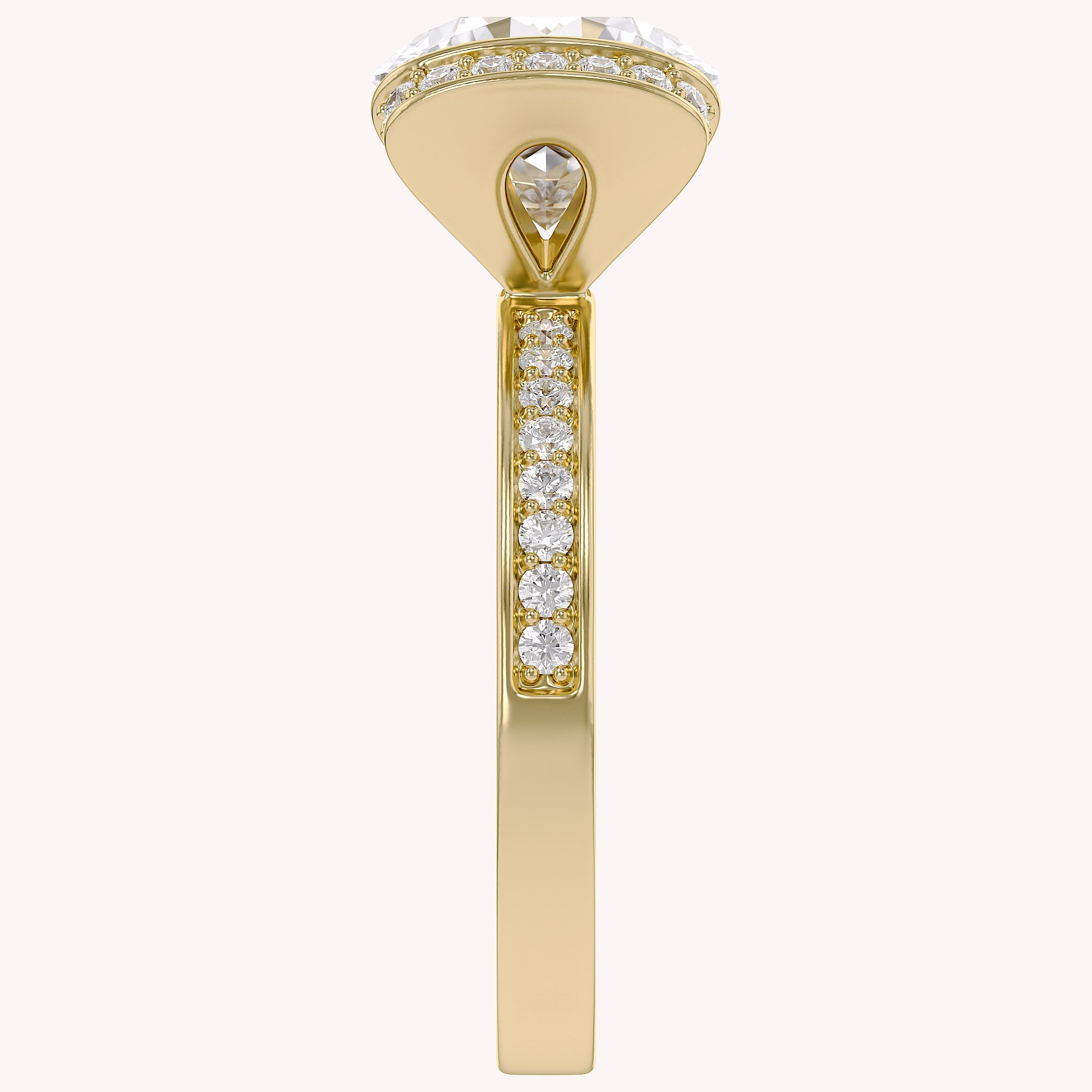 Round Brilliant Lab Grown Diamond Statement Ring with Prong Setting