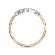 0.25 Cttw Lab Grown Diamond Curved Wedding Band Rings for Women