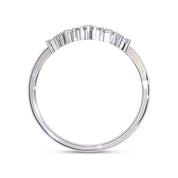 0.25 Cttw Lab Grown Diamond Curved Wedding Band Rings for Women