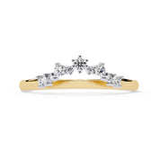 0.25 Cttw Lab Grown Diamond Curved Wedding Band Rings for Women