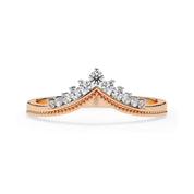 0.15 Cttw Round Lab Grown Diamond Stackable Engagement Ring for Women