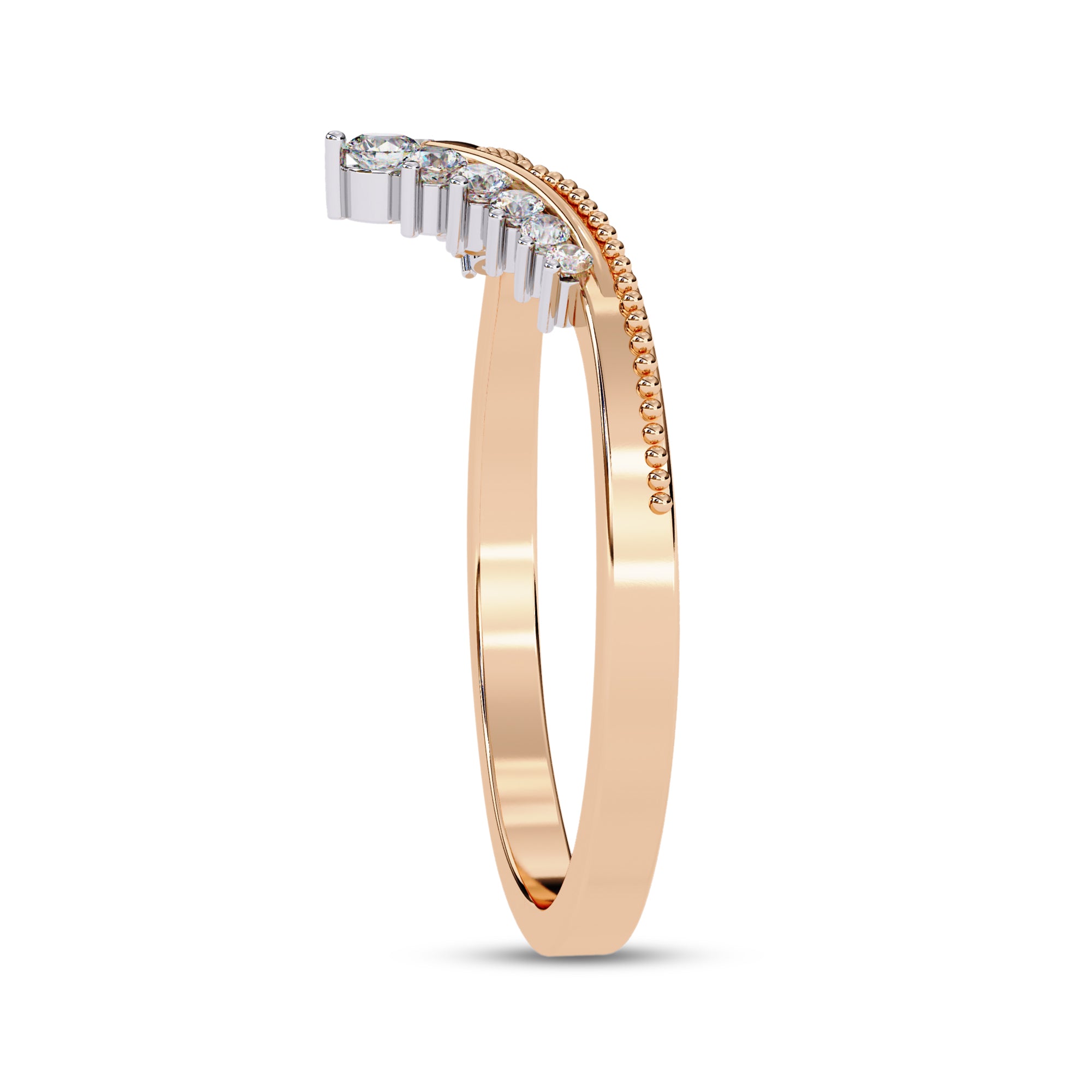 0.15 Cttw Round Lab Grown Diamond Stackable Engagement Ring for Women