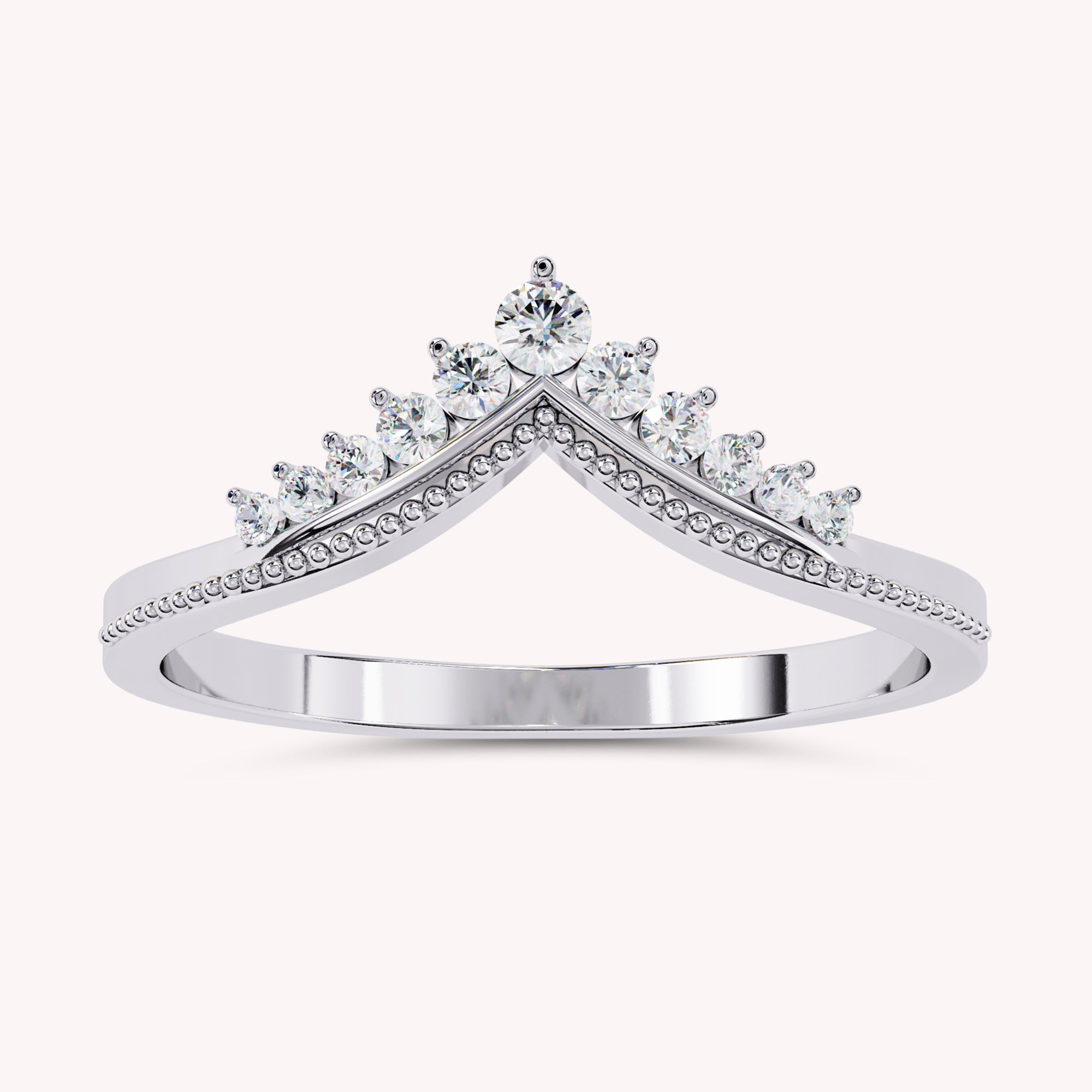 0.15 Cttw Round Lab Grown Diamond Stackable Engagement Ring for Women