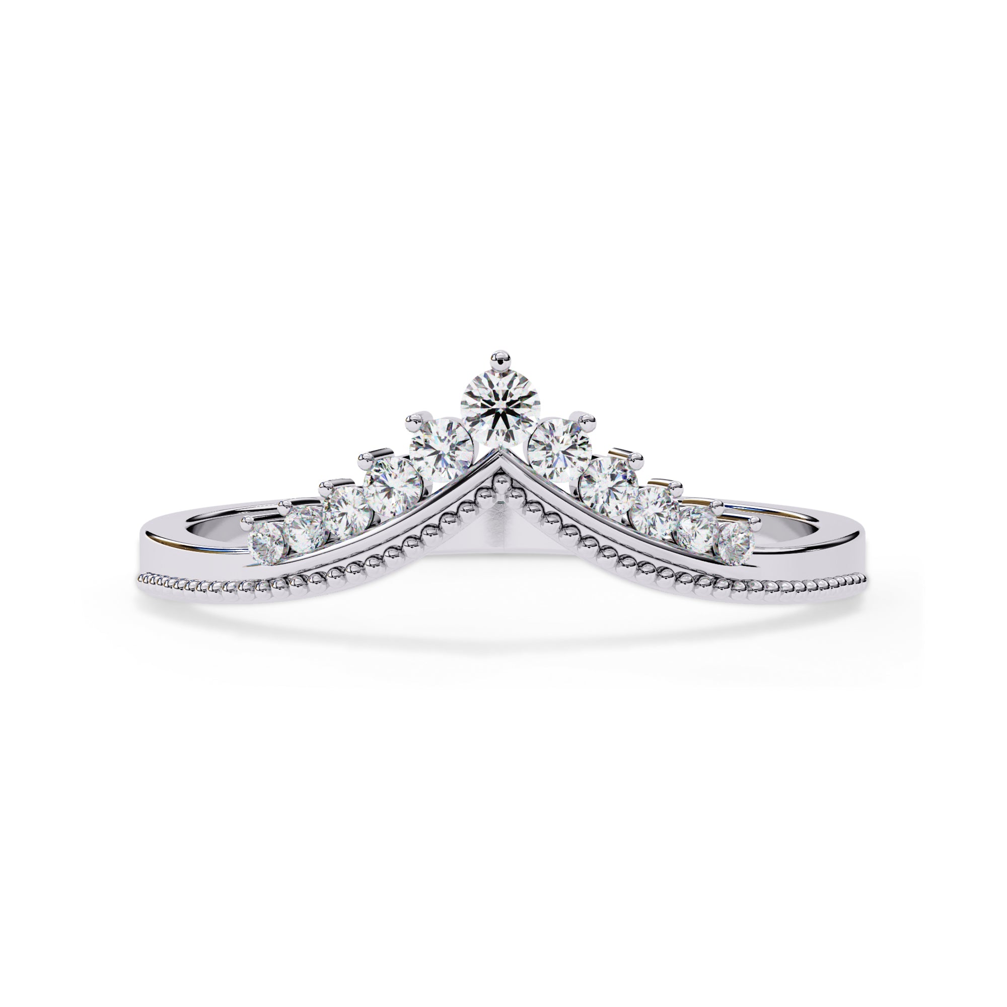 0.15 Cttw Round Lab Grown Diamond Stackable Engagement Ring for Women