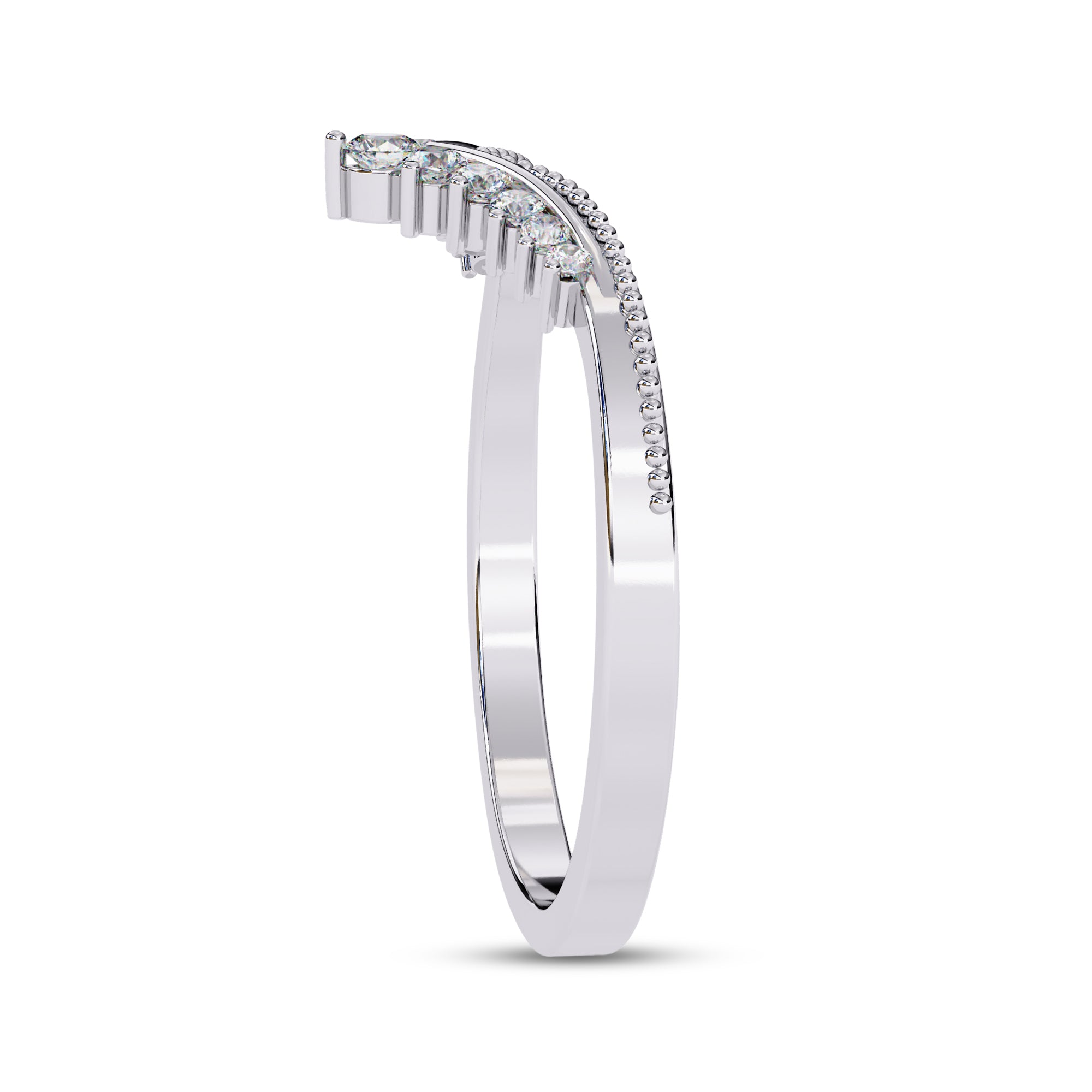0.15 Cttw Round Lab Grown Diamond Stackable Engagement Ring for Women