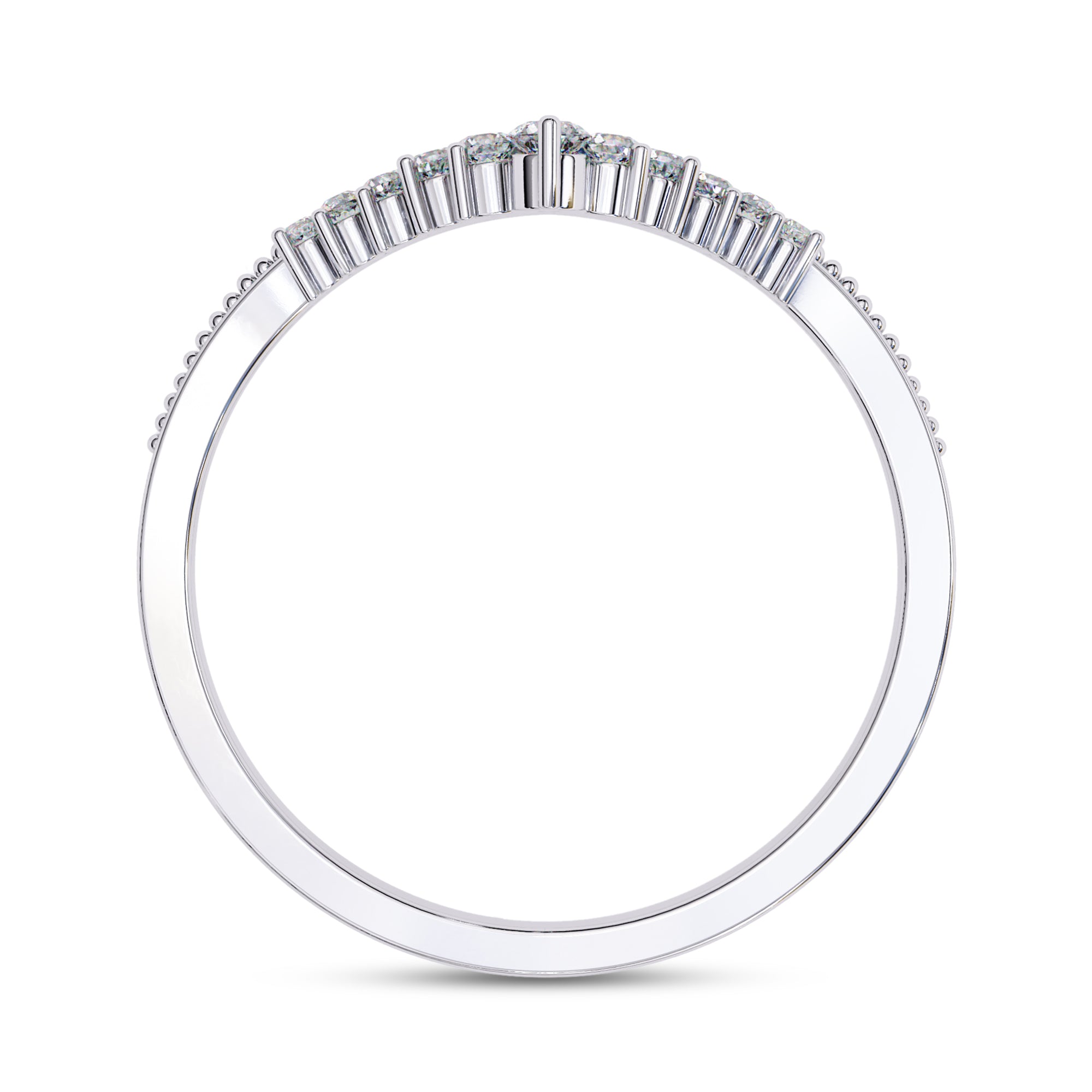 0.15 Cttw Round Lab Grown Diamond Stackable Engagement Ring for Women