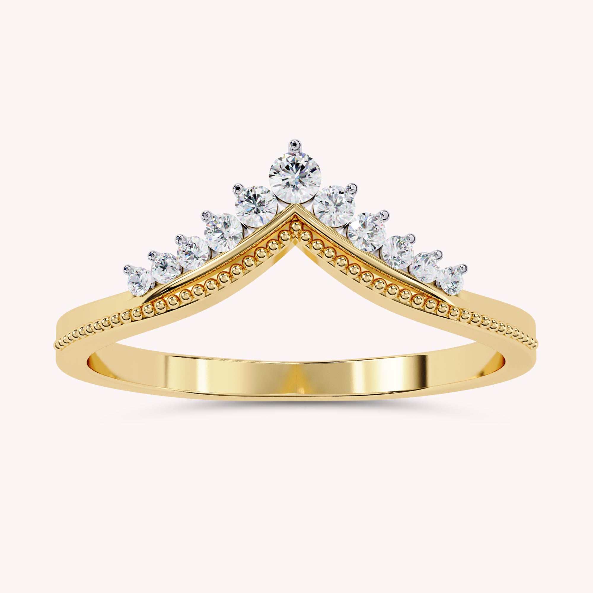 0.15 Cttw Round Lab Grown Diamond Stackable Engagement Ring for Women