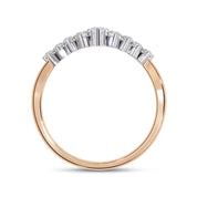 Marquise and Round Cut Lab Grown Diamond Engagement Ring