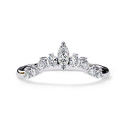Marquise and Round Cut Lab Grown Diamond Engagement Ring