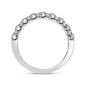 9 Stone Half Eternity Wedding Band Rings for Women