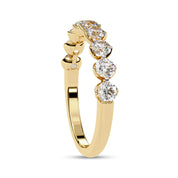 9 Stone Half Eternity Wedding Band Rings for Women