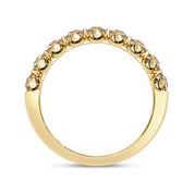 9 Stone Half Eternity Wedding Band Rings for Women