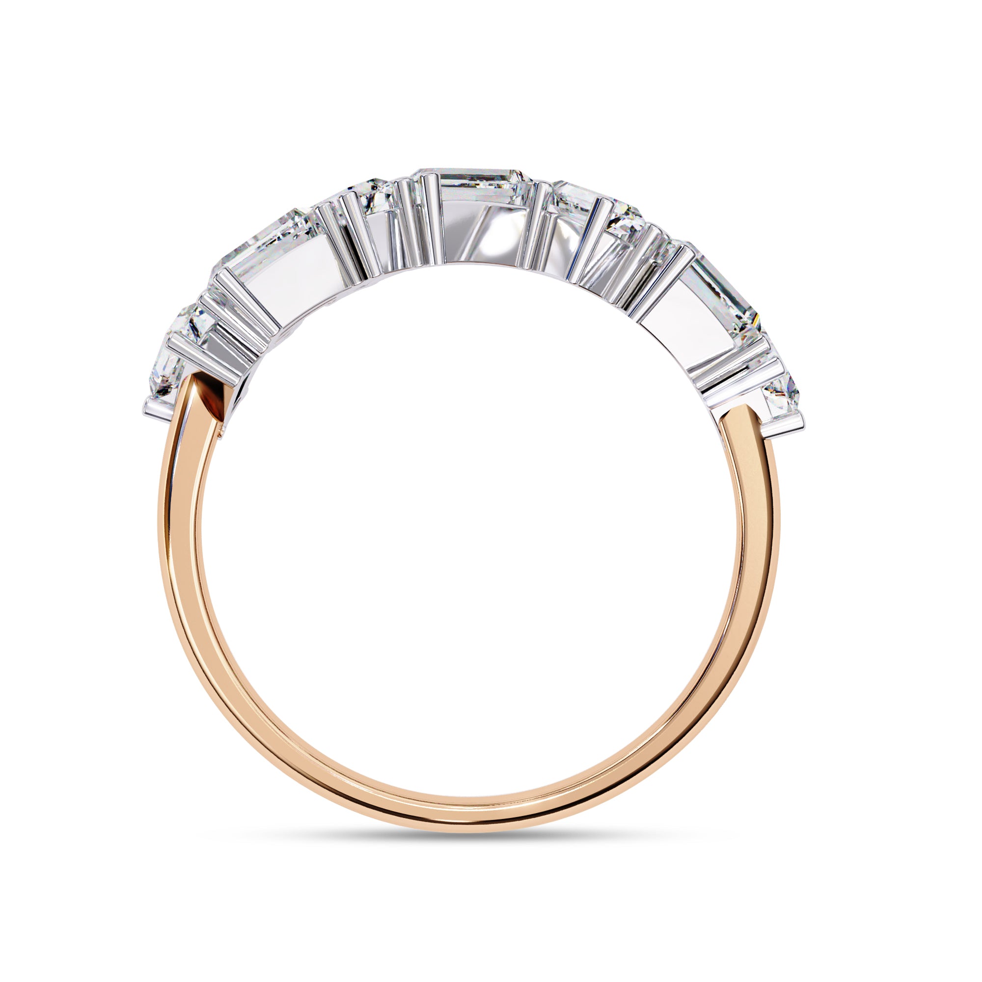 0.70 Cttw Half Eternity Wedding Band Rings for Women Jewelry