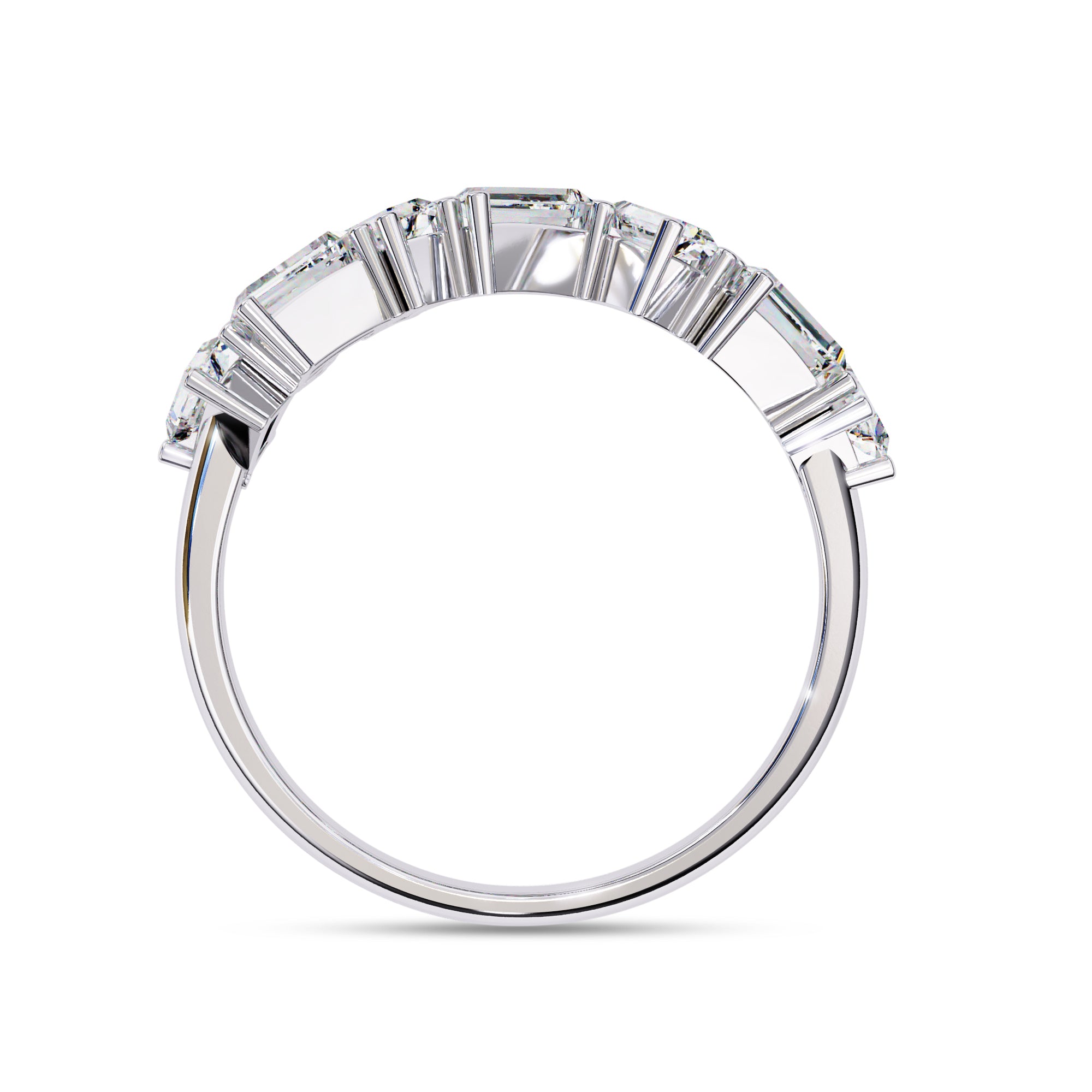 0.70 Cttw Half Eternity Wedding Band Rings for Women Jewelry