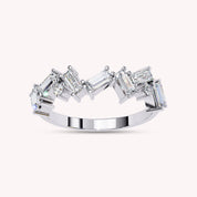 0.70 Cttw Half Eternity Wedding Band Rings for Women Jewelry