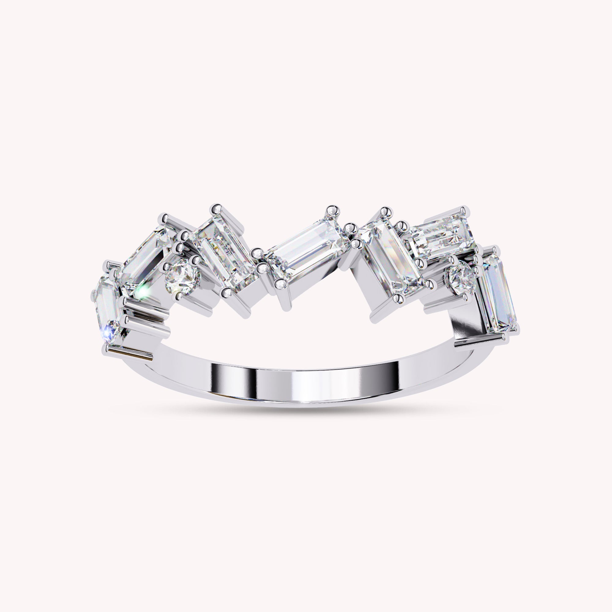 0.70 Cttw Half Eternity Wedding Band Rings for Women Jewelry