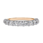 0.95 Cttw Lab Grown Diamond Half Eternity Cluster Wedding Band Rings for Women